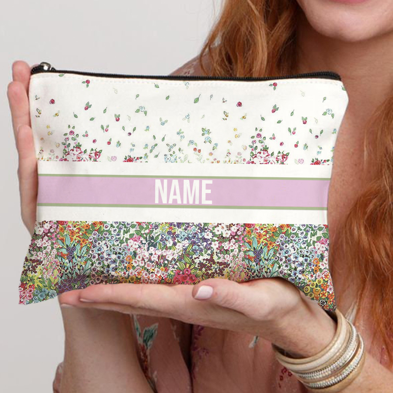 Luxury Skincare Brand - Nome personalizado Saco cosmético para mulheres,
