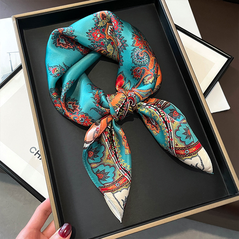 100% Real Seda Lenço Quadrado  - Luxury Skincare Headband avaliação e preço