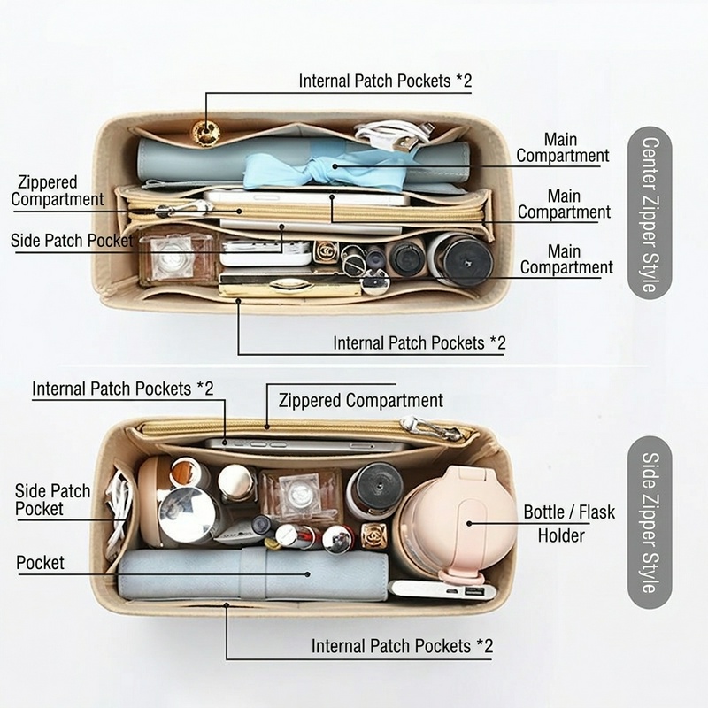 Organizador de Bolsa de Feltro - Luxury Skincare Brand avaliação e preço